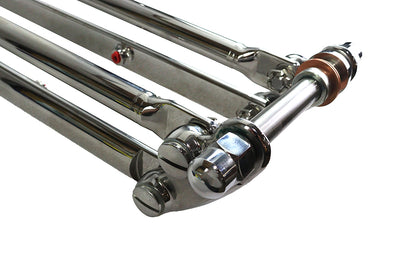 D+D Narrow Spring Fork Assembly Chrome 31",Y