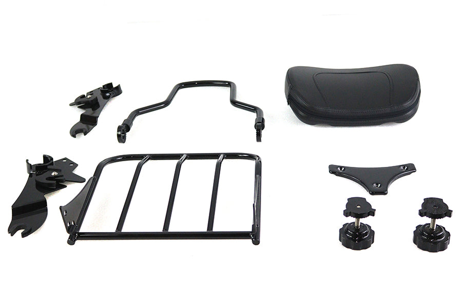 Gloss Black Sissy Bar and Rack