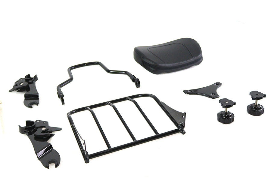 Gloss Black Sissy Bar and Rack