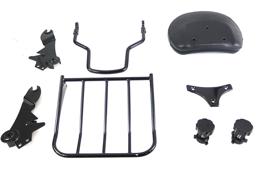 Gloss Black Sissy Bar and Rack