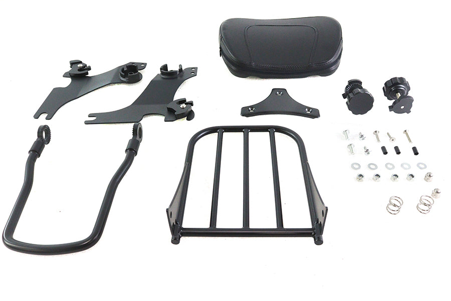 Gloss Black Sissy Bar and Rack