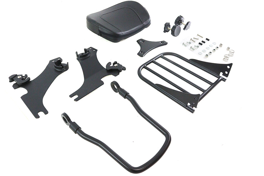 Gloss Black Sissy Bar and Rack