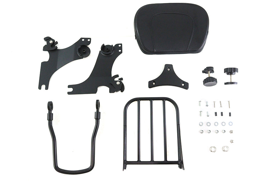 Gloss Black Sissy Bar and Rack