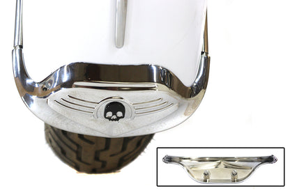 Skull Front Fender Tip Chrome