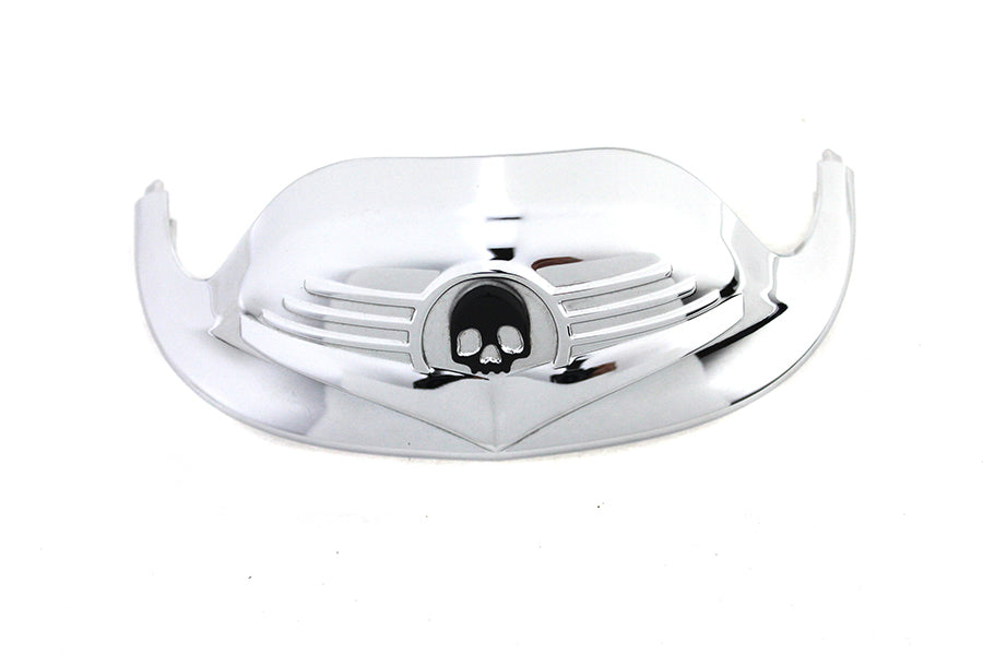 Skull Front Fender Tip Chrome