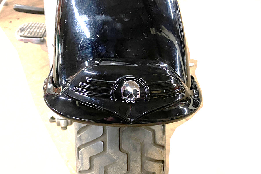 Skull Front Fender Tip Black