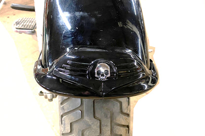 Skull Front Fender Tip Black