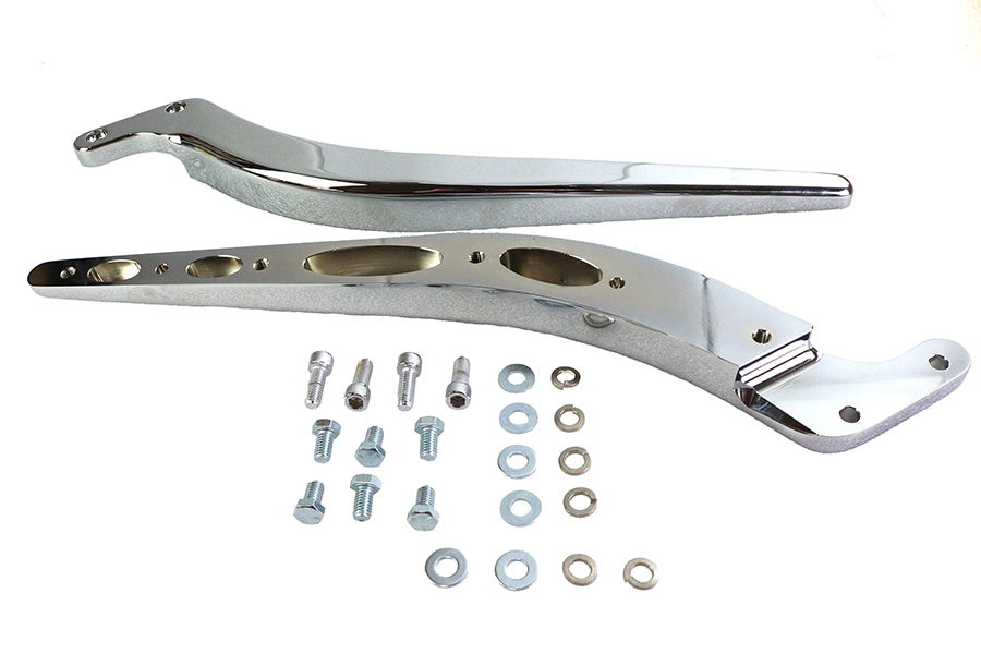 Curved Fender Strut Set Chrome