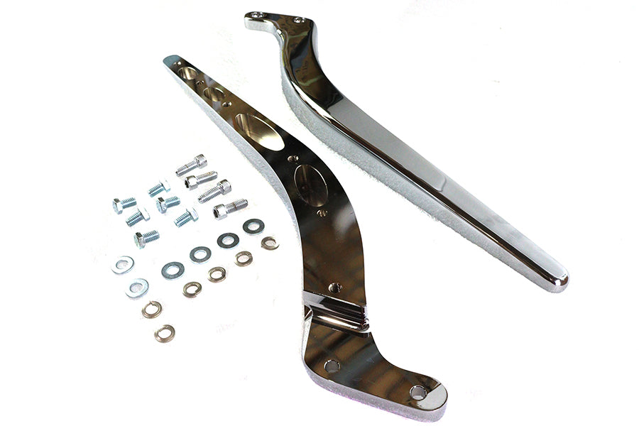 Curved Fender Strut Set Chrome