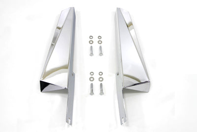 Chrome Fork Mount Wind Deflector Set