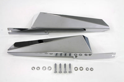 Chrome Fork Mount Wind Deflector Set