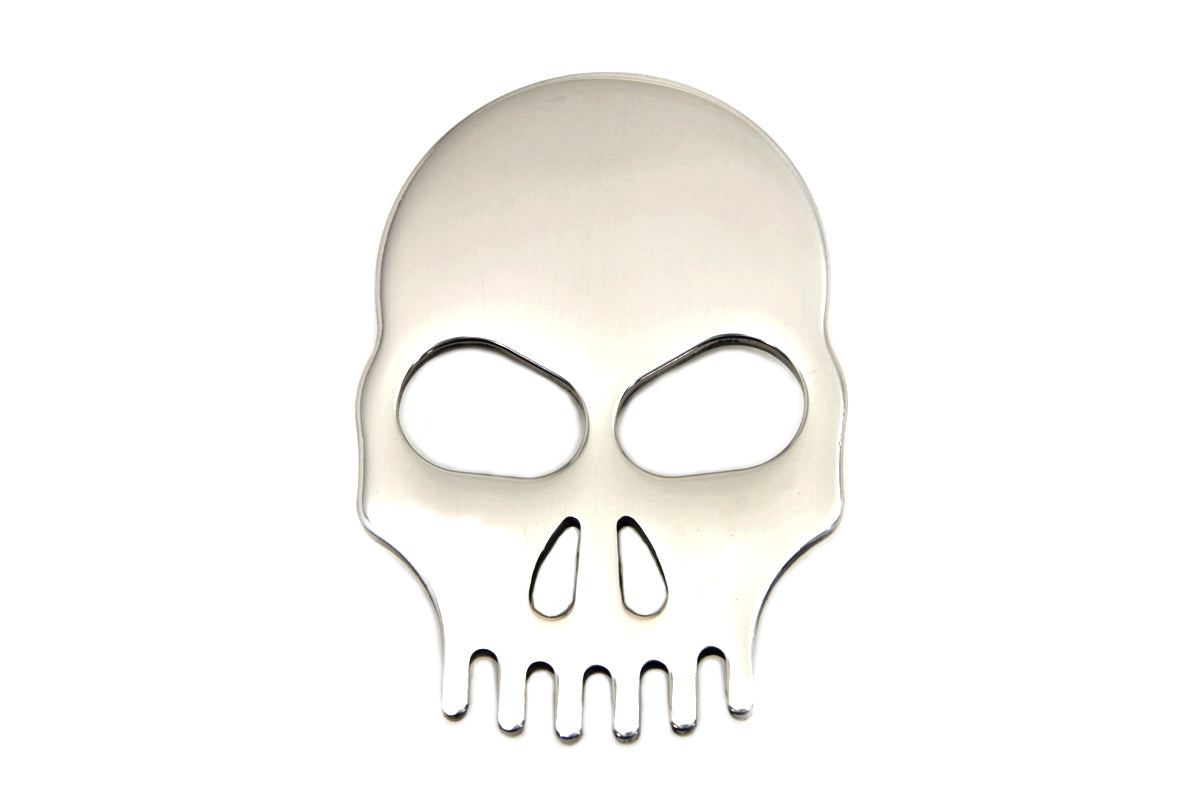 Stainless Steel Fender Medallion with Skull