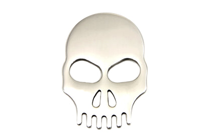 Stainless Steel Fender Medallion with Skull