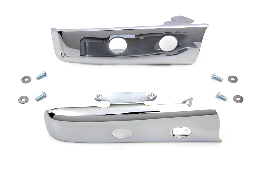 Chrome Slotted Saddlebag Filler Strip Kit