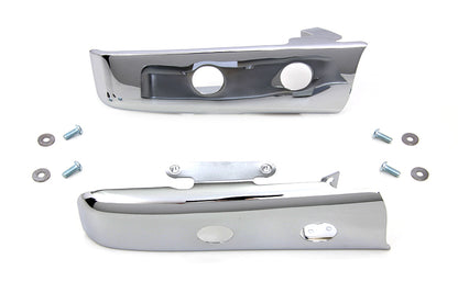 Chrome Slotted Saddlebag Filler Strip Kit