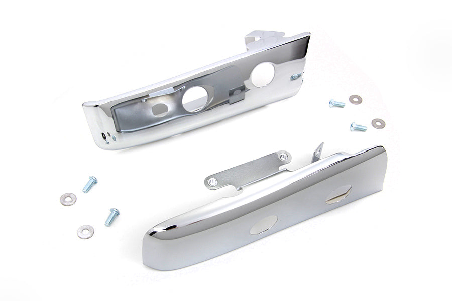Chrome Slotted Saddlebag Filler Strip Kit