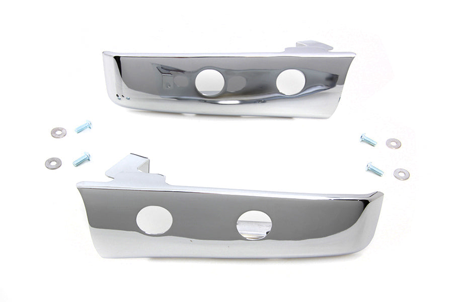Chrome Slotted Saddlebag Filler Strip Kit