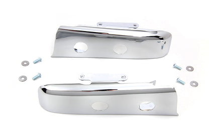Chrome Slotted Saddlebag Filler Strip Kit