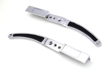 Rear Fender Strut Set Chrome with Black Inserts