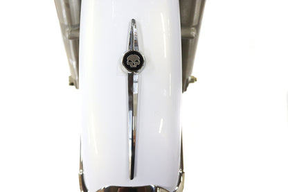 Chrome Front Fender Trim Spear with Skull