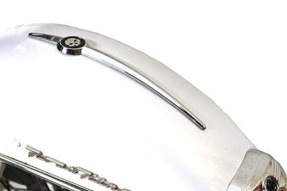 Chrome Front Fender Trim Spear with Skull