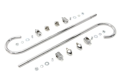 Chrome Front Fender Trim Rail Kit