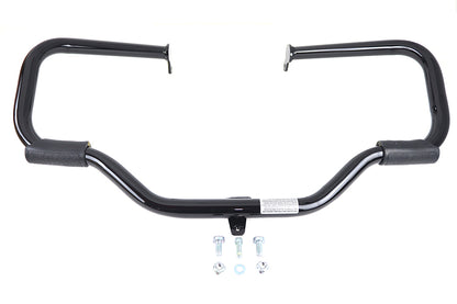 OE Gloss Black Front Engine Bar with Footpeg Pads