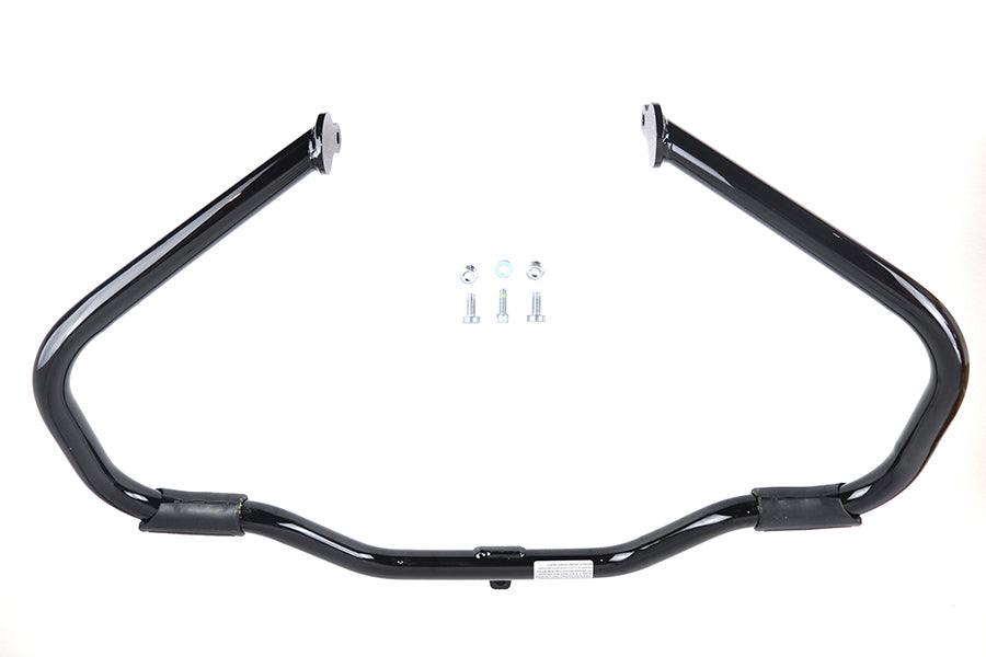 OE Gloss Black Front Engine Bar with Footpeg Pads