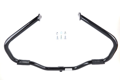 OE Gloss Black Front Engine Bar with Footpeg Pads