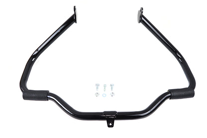 OE Gloss Black Front Engine Bar with Footpeg Pads