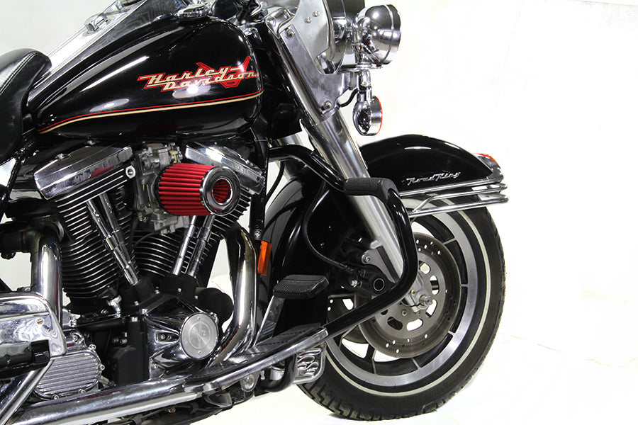 Black Front Engine Bar with Footpeg Pads