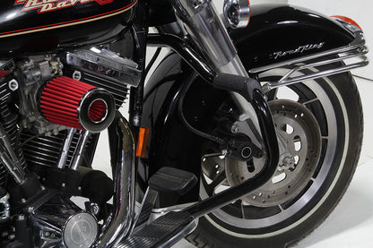 Black Front Engine Bar with Footpeg Pads