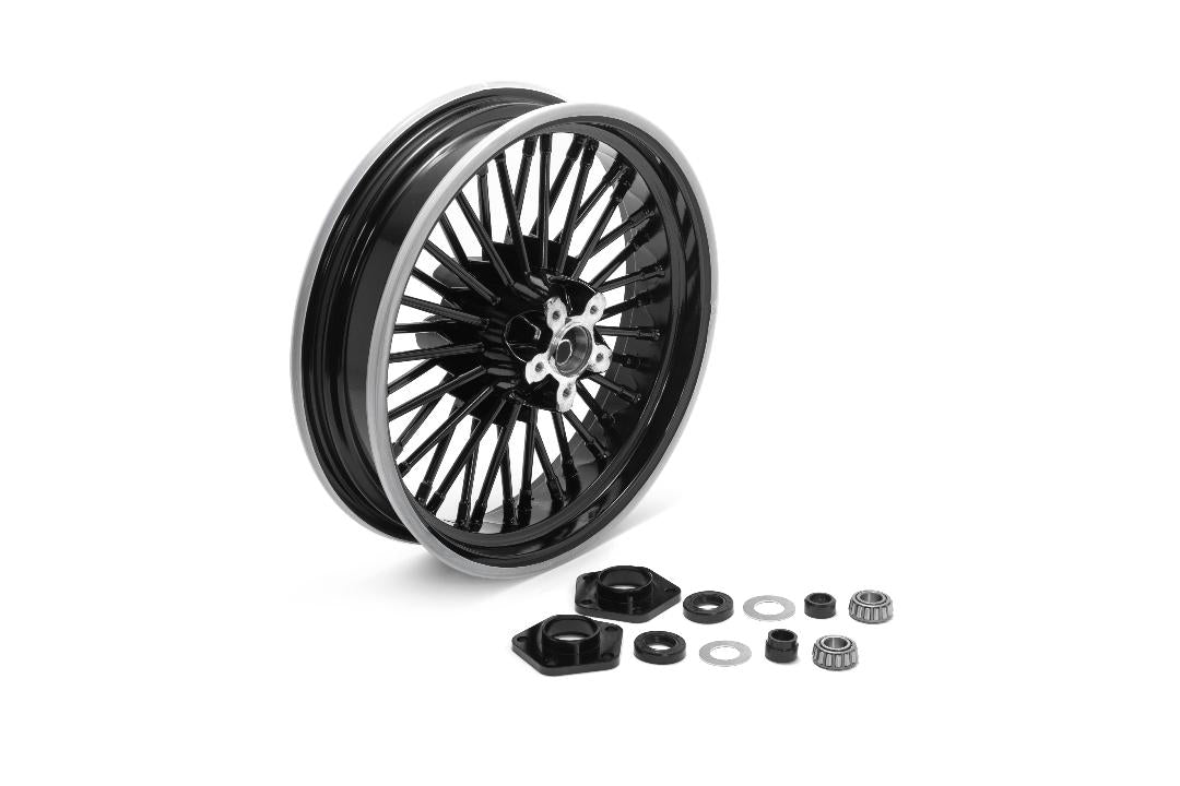 16 x 3.5" Duro 36 Fat Spoke Matte Black Wheel