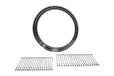 19 X 2.50" Wheel Rim and Spoke Kit Chrome
