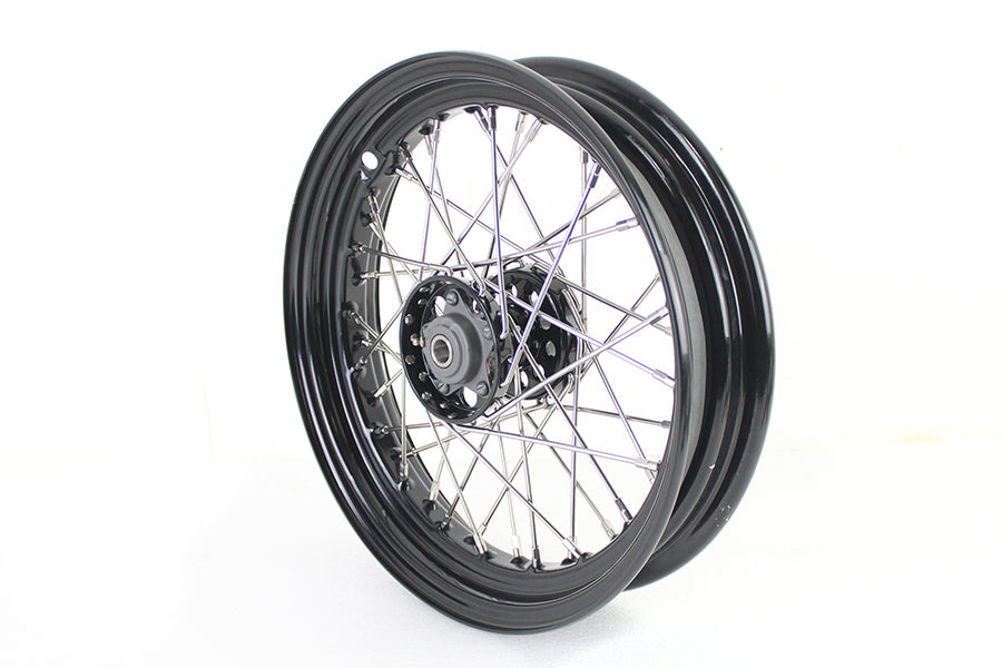 16 x 3.00" KH Type Star Hub Wheel Black