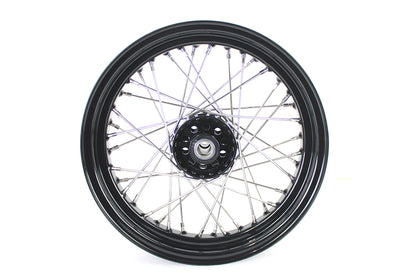 16 x 3.00" KH Type Star Hub Wheel Black