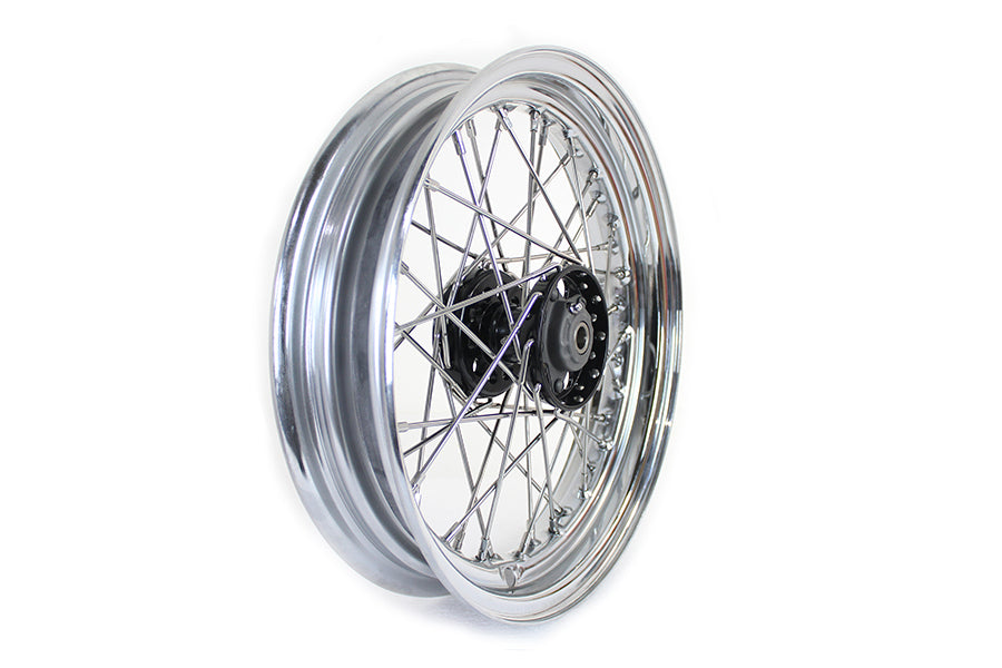 16 x 3.00" KH Type Star Hub Wheel Black