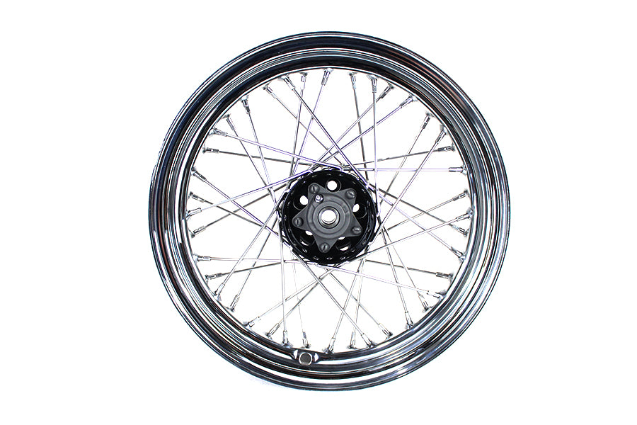 16 x 3.00" KH Type Star Hub Wheel Black
