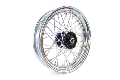 16 x 3.00" KH Type Star Hub Wheel Black