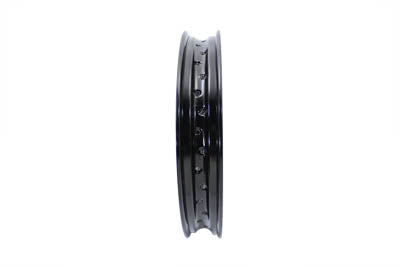 18 x 2.15" Rolled Edge Rim Black