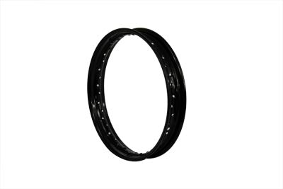 18 x 2.15" Rolled Edge Rim Black