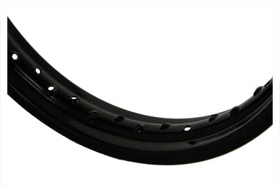 18 x 2.15" Rolled Edge Rim Black