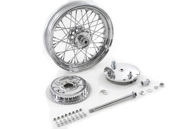 16 x 3.00" Wheel and Brake Drum Assembly Chrome