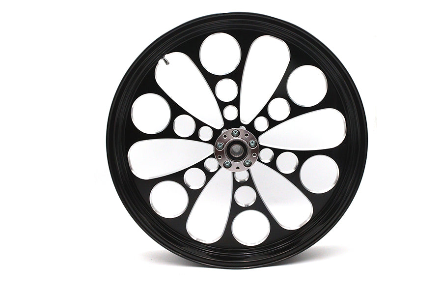23 x 3.5" Kool Kat Front Wheel Black Cut