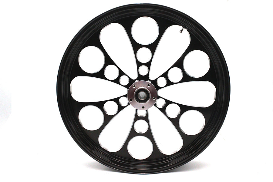 23 x 3.5" Kool Kat Front Wheel Black Cut