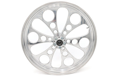 23 x 3.5" Kool Kat Front Wheel Polished Aluminum