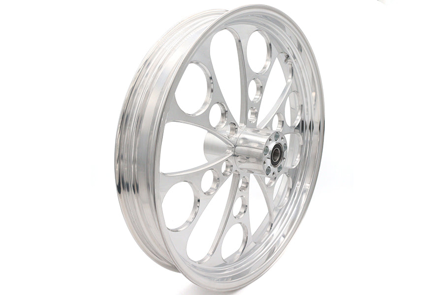 23 x 3.5" Kool Kat Front Wheel Polished Aluminum