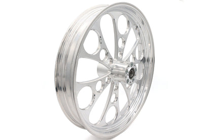 23 x 3.5" Kool Kat Front Wheel Polished Aluminum
