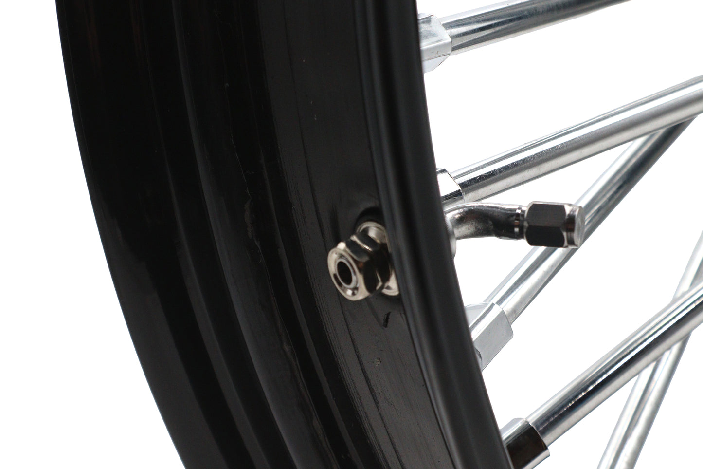 23 x 3.5" King Spoke Front Wheel Black/Chrome