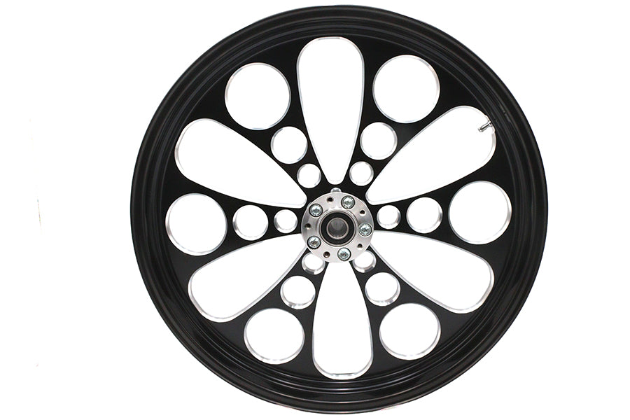 23 x 3.5" Kool Kat Front Wheel Black Cut